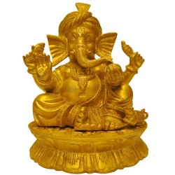 Pagadi Ganesha in Peeta Brass Statue