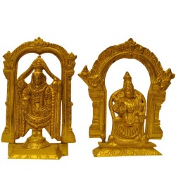 Lord Balaji with Padmavathi Brass Statue