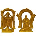 Lord Balaji with Padmavathi Brass Statue